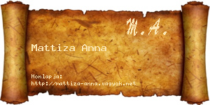 Mattiza Anna névjegykártya